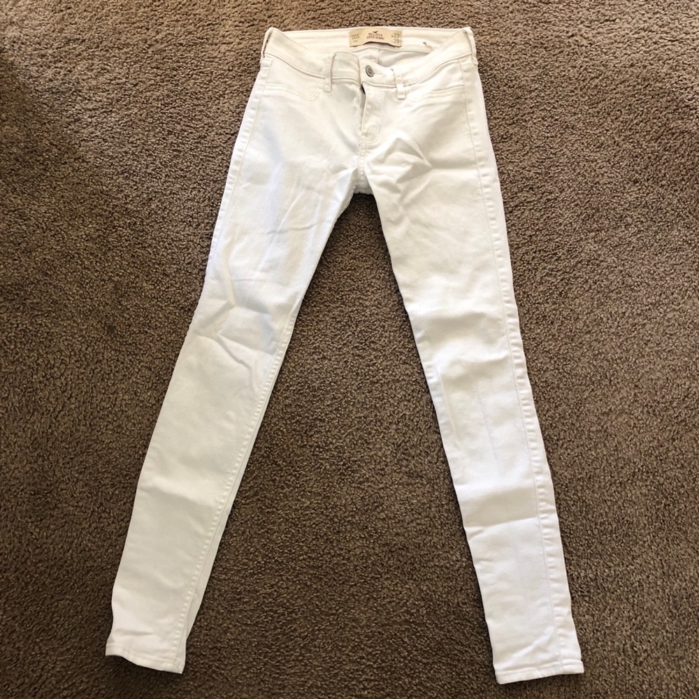 Hollister Low Rise White Skinny Jeans